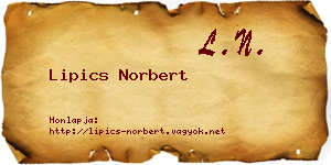 Lipics Norbert névjegykártya