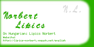 norbert lipics business card